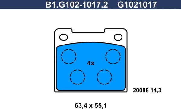 Galfer B1.G102-1017.2 - Kit pastiglie freno, Freno a disco autozon.pro