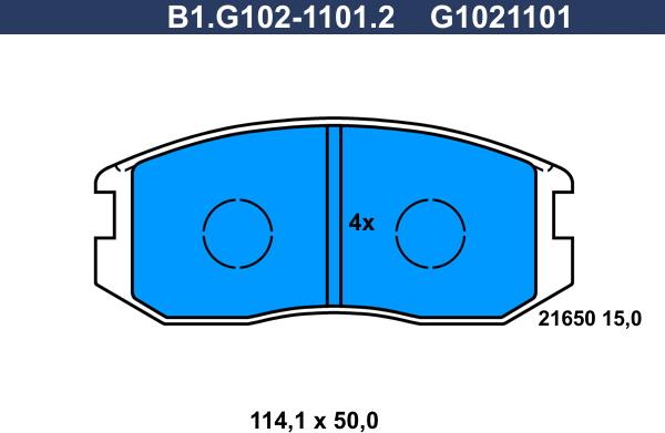 Galfer B1.G102-1101.2 - Kit pastiglie freno, Freno a disco autozon.pro