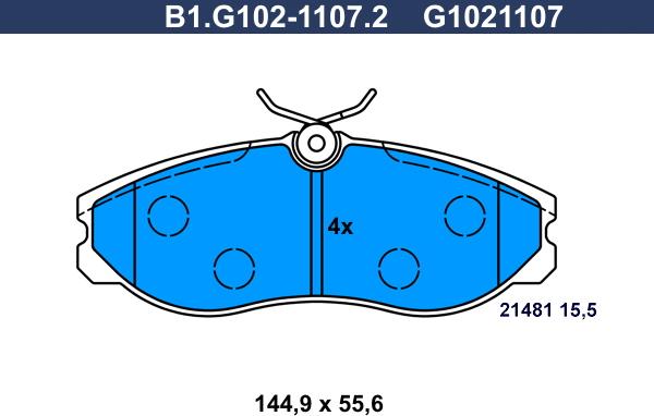 Galfer B1.G102-1107.2 - Kit pastiglie freno, Freno a disco autozon.pro