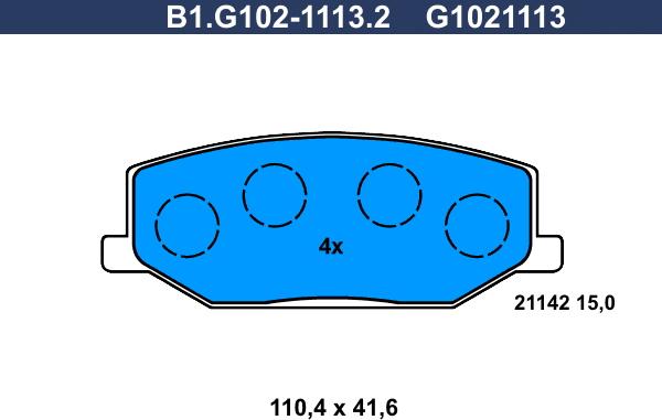 Galfer B1.G102-1113.2 - Kit pastiglie freno, Freno a disco autozon.pro