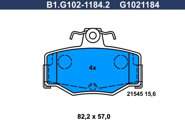 Galfer B1.G102-1184.2 - Kit pastiglie freno, Freno a disco autozon.pro