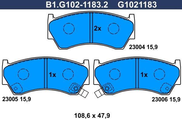 Galfer B1.G102-1183.2 - Kit pastiglie freno, Freno a disco autozon.pro