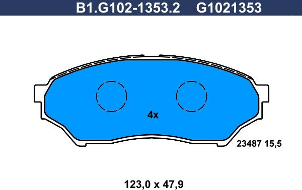 Galfer B1.G102-1353.2 - Kit pastiglie freno, Freno a disco autozon.pro