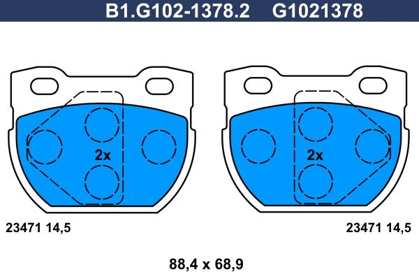 Galfer B1.G102-1378.2 - Kit pastiglie freno, Freno a disco autozon.pro