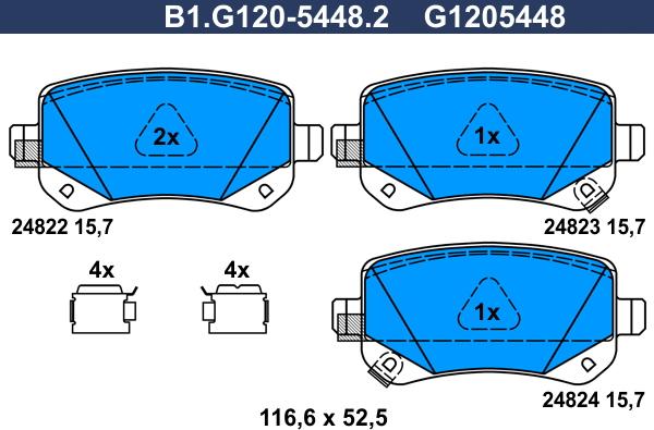 Galfer B1.G120-5448.2 - Kit pastiglie freno, Freno a disco autozon.pro