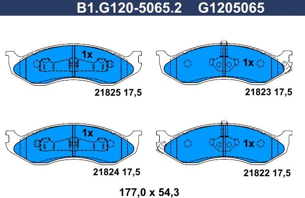 Galfer B1.G120-5065.2 - Kit pastiglie freno, Freno a disco autozon.pro