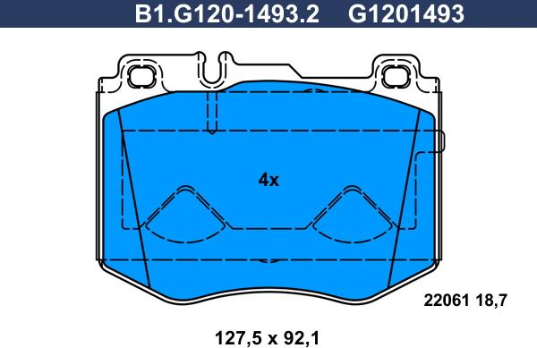 Galfer B1.G120-1493.2 - Kit pastiglie freno, Freno a disco autozon.pro