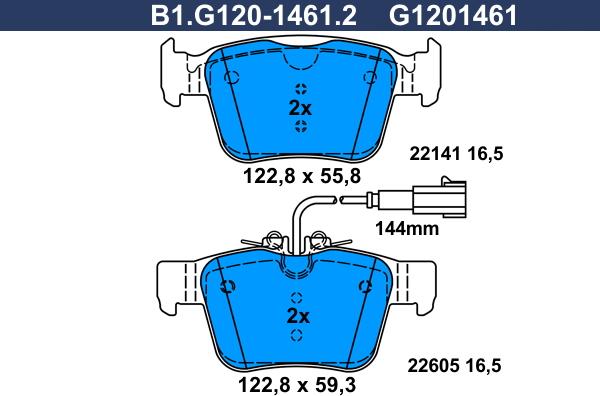 Galfer B1G12014612 - Kit pastiglie freno, Freno a disco autozon.pro