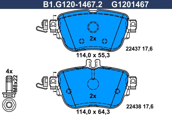 Galfer B1G12014672 - Kit pastiglie freno, Freno a disco autozon.pro