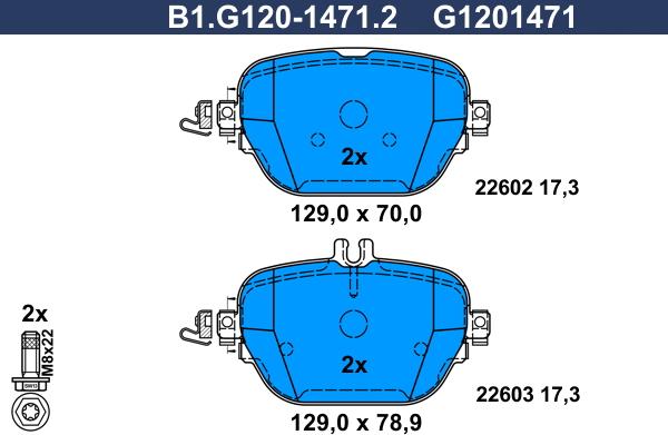 Galfer B1.G120-1471.2 - Kit pastiglie freno, Freno a disco autozon.pro