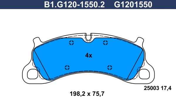 Galfer B1G12015502 - Kit pastiglie freno, Freno a disco autozon.pro