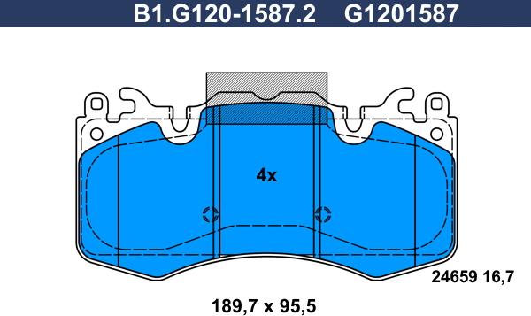 Galfer B1.G120-1587.2 - Kit pastiglie freno, Freno a disco autozon.pro