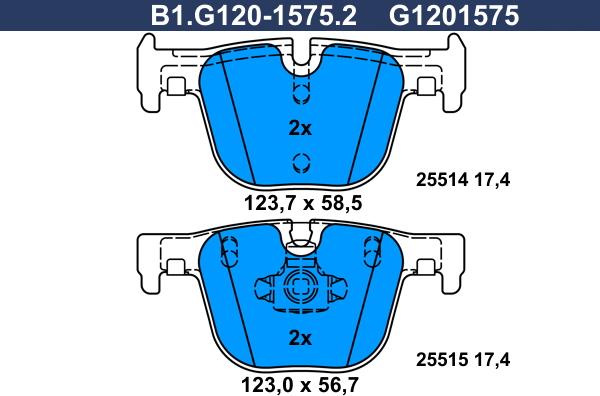 Galfer B1.G120-1575.2 - Kit pastiglie freno, Freno a disco autozon.pro