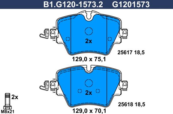 Galfer B1.G120-1573.2 - Kit pastiglie freno, Freno a disco autozon.pro