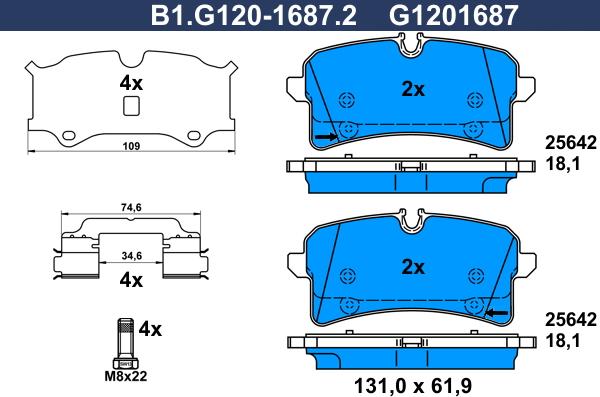 Galfer B1G12016872 - Kit pastiglie freno, Freno a disco autozon.pro