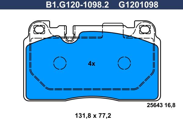 Galfer B1.G120-1098.2 - Kit pastiglie freno, Freno a disco autozon.pro