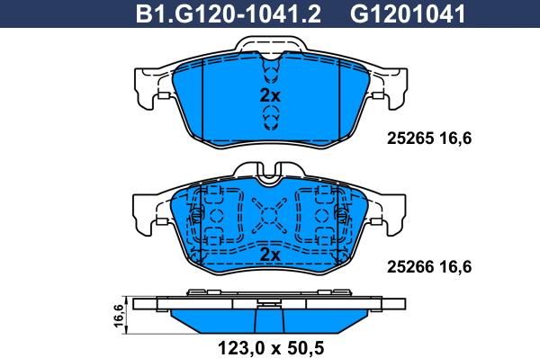 Galfer B1.G120-1041.2 - Kit pastiglie freno, Freno a disco autozon.pro