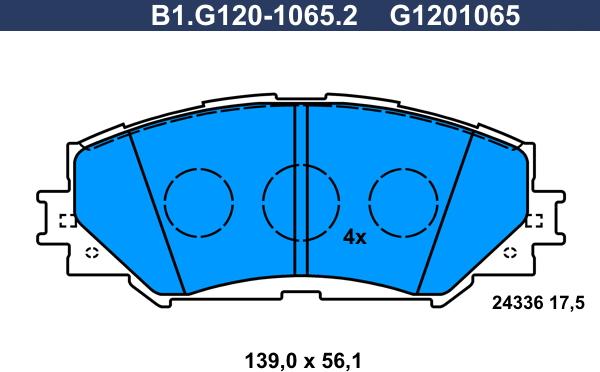 Galfer B1.G120-1065.2 - Kit pastiglie freno, Freno a disco autozon.pro