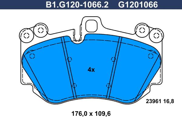 Galfer B1.G120-1066.2 - Kit pastiglie freno, Freno a disco autozon.pro