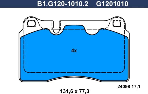 Galfer B1.G120-1010.2 - Kit pastiglie freno, Freno a disco autozon.pro