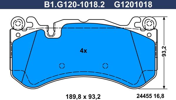 Galfer B1.G120-1018.2 - Kit pastiglie freno, Freno a disco autozon.pro