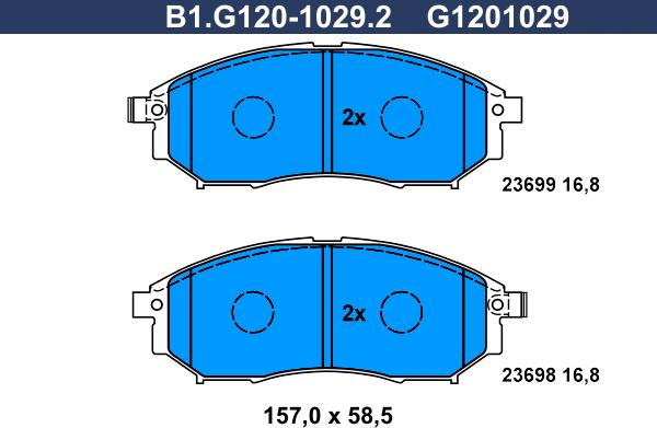 Galfer B1.G120-1029.2 - Kit pastiglie freno, Freno a disco autozon.pro