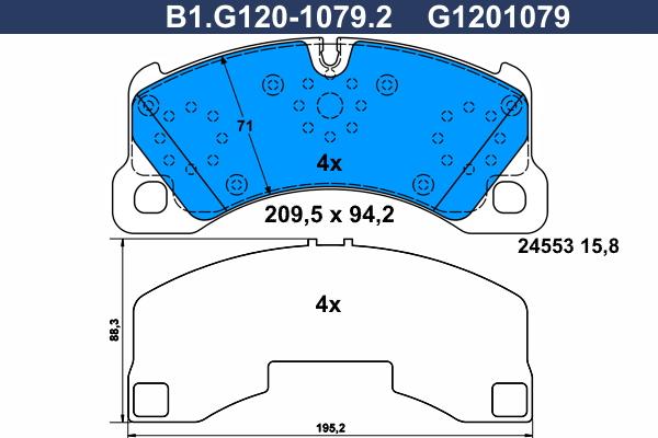 Galfer B1.G120-1079.2 - Kit pastiglie freno, Freno a disco autozon.pro