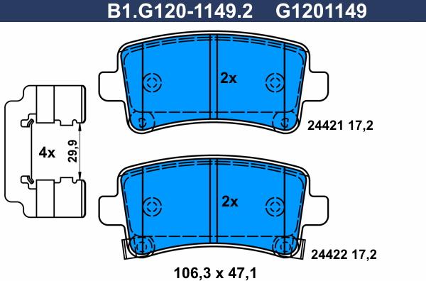 Galfer B1.G120-1149.2 - Kit pastiglie freno, Freno a disco autozon.pro