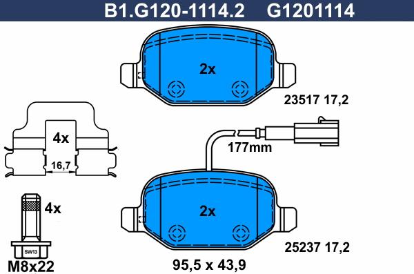 Galfer B1.G120-1114.2 - Kit pastiglie freno, Freno a disco autozon.pro