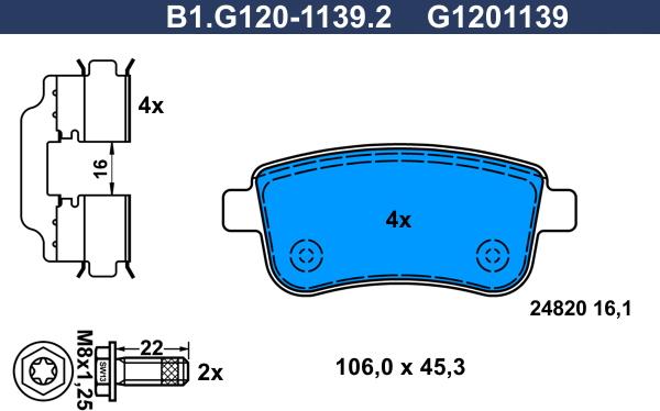 Galfer B1.G120-1139.2 - Kit pastiglie freno, Freno a disco autozon.pro