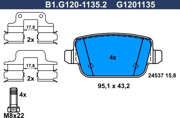 Galfer B1.G120-1135.2 - Kit pastiglie freno, Freno a disco autozon.pro