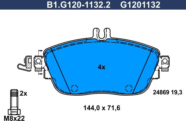 Galfer B1.G120-1132.2 - Kit pastiglie freno, Freno a disco autozon.pro