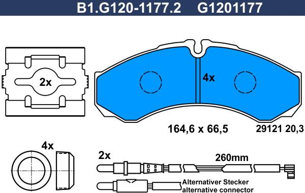 Galfer B1.G120-1177.2 - Kit pastiglie freno, Freno a disco autozon.pro