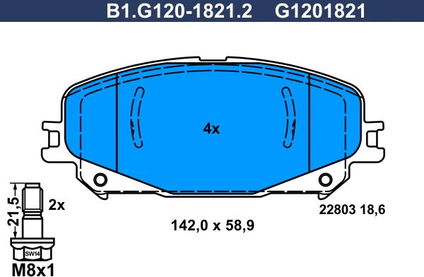 Galfer B1G12018212 - Kit pastiglie freno, Freno a disco autozon.pro