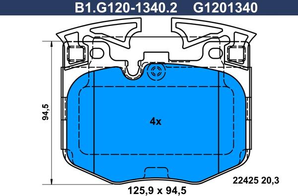 Galfer B1.G120-1340.2 - Kit pastiglie freno, Freno a disco autozon.pro