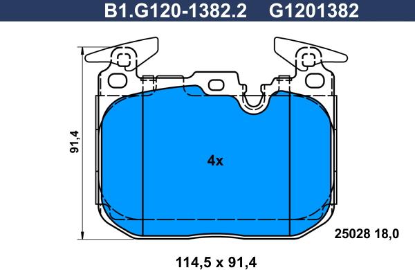 Galfer B1.G120-1382.2 - Kit pastiglie freno, Freno a disco autozon.pro