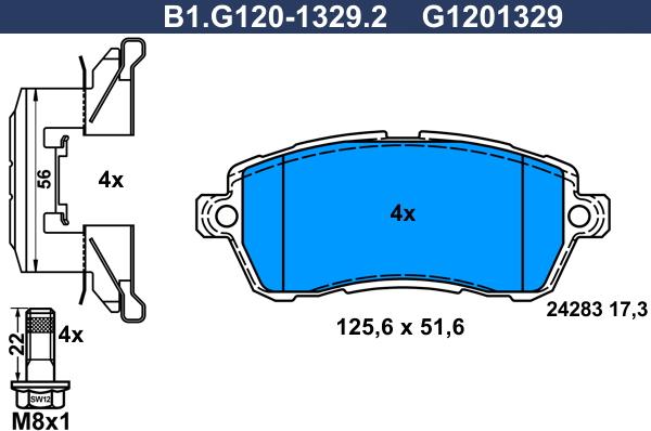 Galfer B1.G120-1329.2 - Kit pastiglie freno, Freno a disco autozon.pro