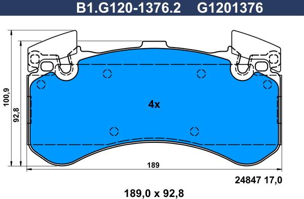 Galfer B1.G120-1376.2 - Kit pastiglie freno, Freno a disco autozon.pro