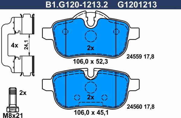 Galfer B1.G120-1213.2 - Kit pastiglie freno, Freno a disco autozon.pro