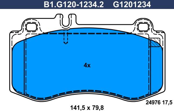 Galfer B1.G120-1234.2 - Kit pastiglie freno, Freno a disco autozon.pro