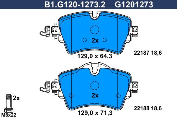 Galfer B1.G120-1273.2 - Kit pastiglie freno, Freno a disco autozon.pro