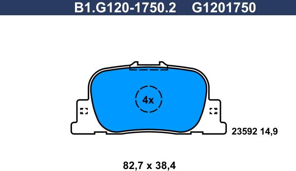 Galfer B1.G120-1750.2 - Kit pastiglie freno, Freno a disco autozon.pro