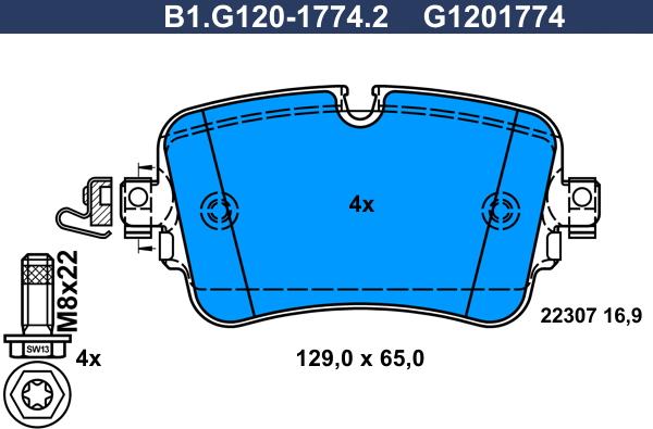 Galfer B1G12017742 - Kit pastiglie freno, Freno a disco autozon.pro