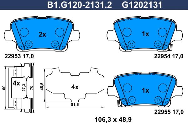 Galfer B1.G120-2131.2 - Kit pastiglie freno, Freno a disco autozon.pro