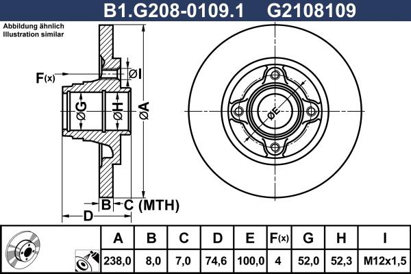 Galfer B1.G208-0109.1 - Discofreno autozon.pro