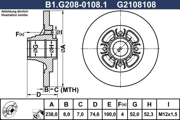 Galfer B1.G208-0108.1 - Discofreno autozon.pro