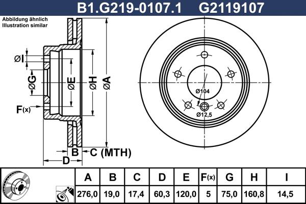 Galfer B1.G219-0107.1 - Discofreno autozon.pro