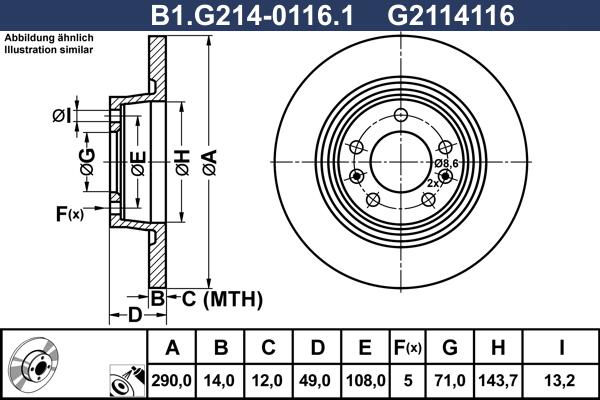 Galfer B1.G214-0116.1 - Discofreno autozon.pro