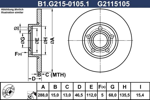 Galfer B1.G215-0105.1 - Discofreno autozon.pro