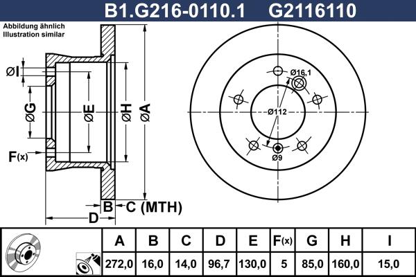 Galfer B1.G216-0110.1 - Discofreno autozon.pro